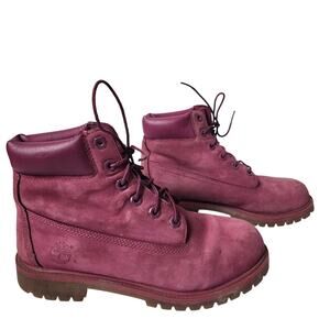 Timberland Boots Womens Size 8.5 US 39.5 EU Dark Purple Pink Ankle Lace Up READ